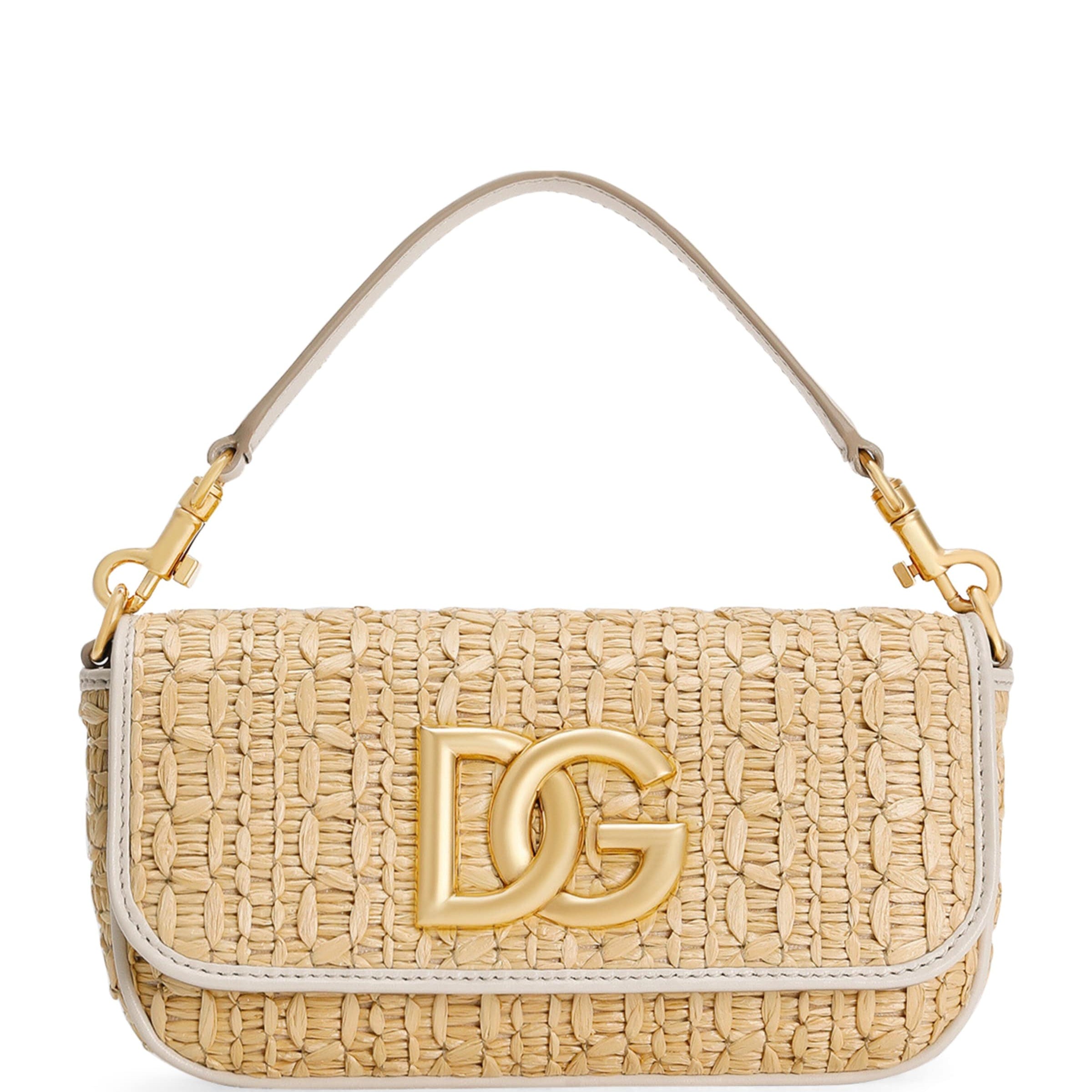 Multi Raffia Top-Handle Bag
