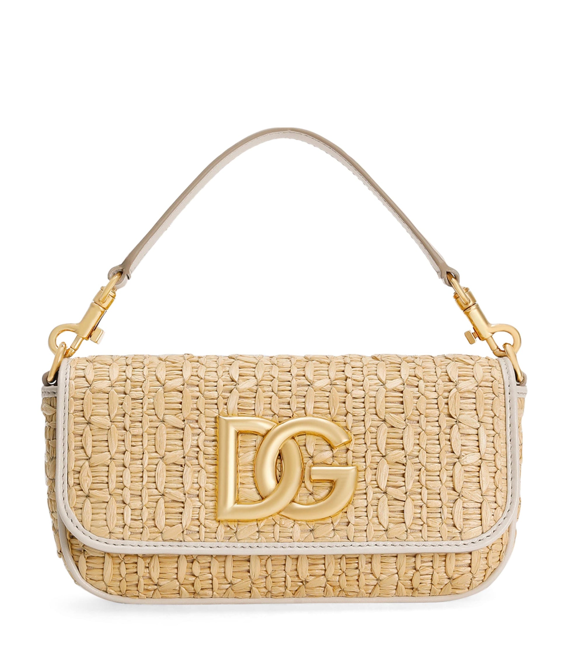 Multi Raffia Top-Handle Bag