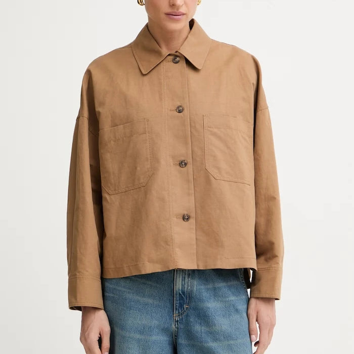 Weekend Max Mara яке тип риза дамско с лен VETTURA