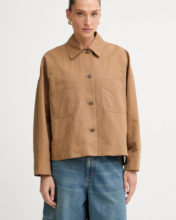 Weekend Max Mara яке тип риза дамско с лен VETTURA