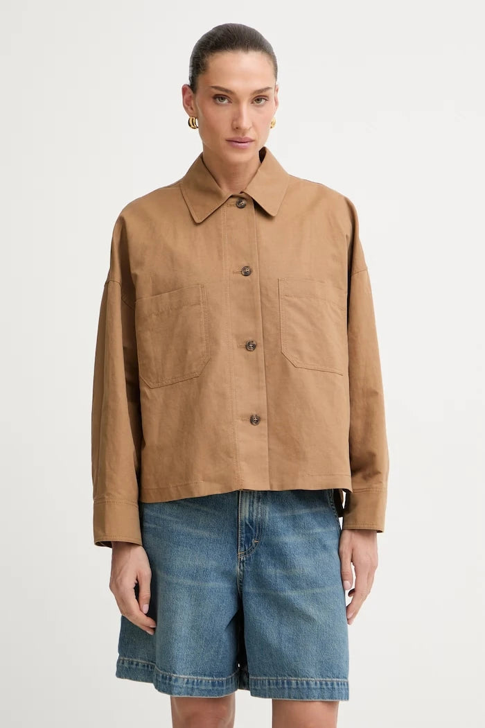 Weekend Max Mara яке тип риза дамско с лен VETTURA