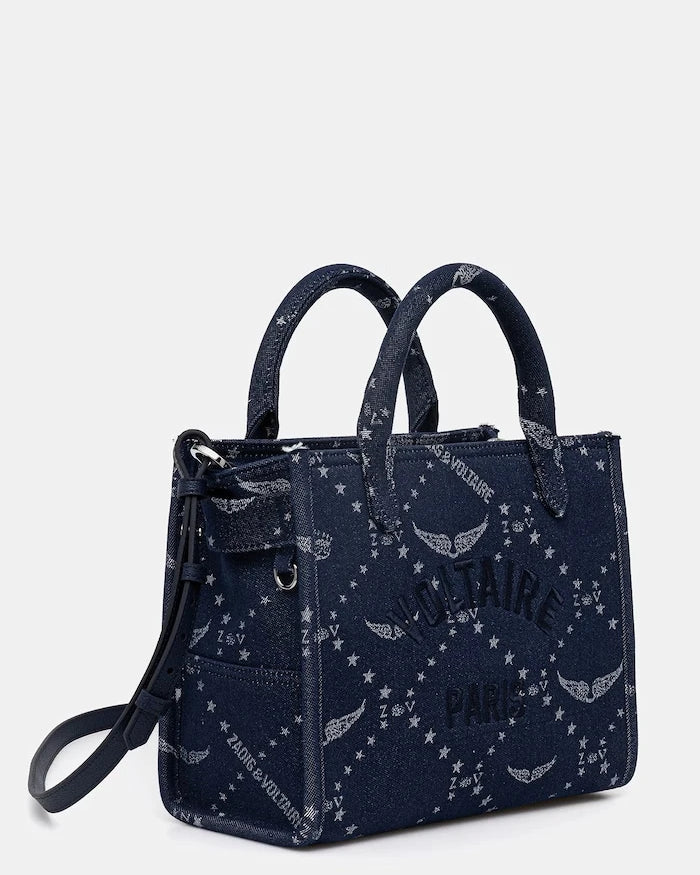 Чанта ZADIG&VOLTAIRE ANGEL TOTE XS DENIM MONOGRAM