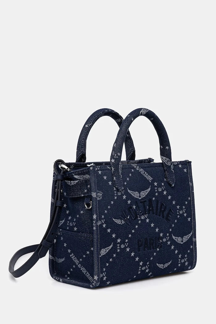 Чанта ZADIG&VOLTAIRE ANGEL TOTE XS DENIM MONOGRAM