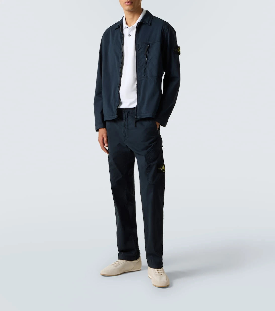 Stone Island - Compass cotton piqué polo shirt