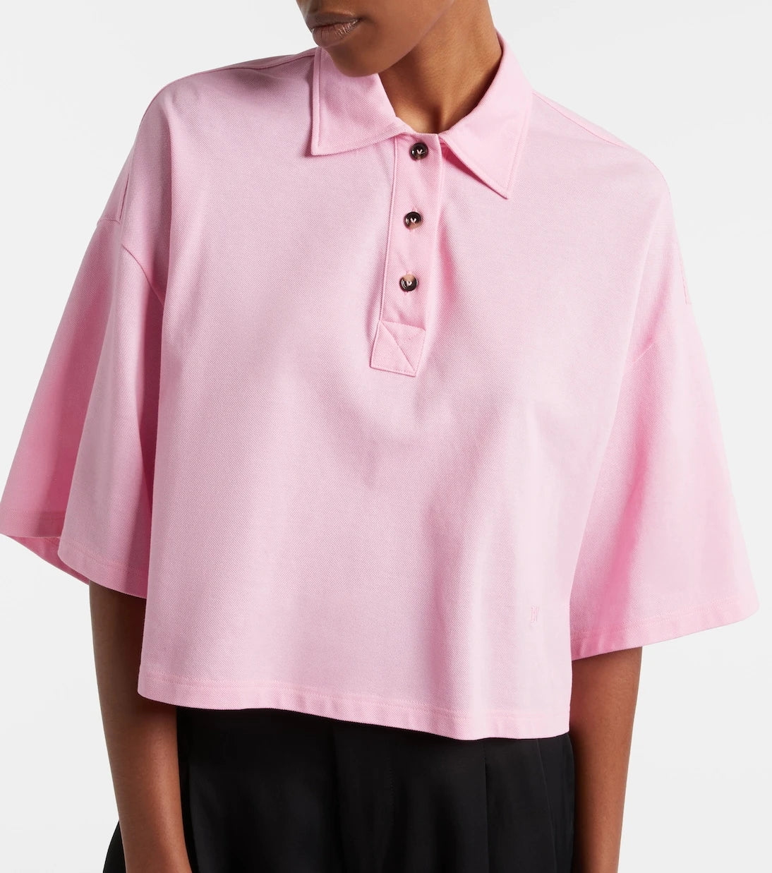 Bottega Veneta - Cropped cotton polo shirt