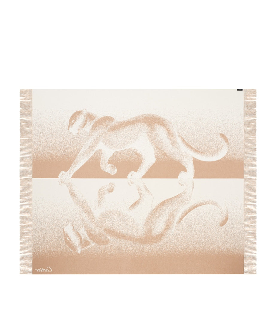 Cartier Cashmere Reflecting Panthère de Cartier Blanket (190cm x 140cm)