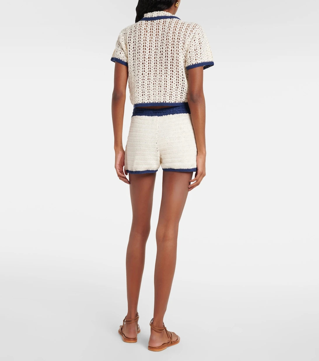 Anna Kosturova - Seaside crochet cotton shorts