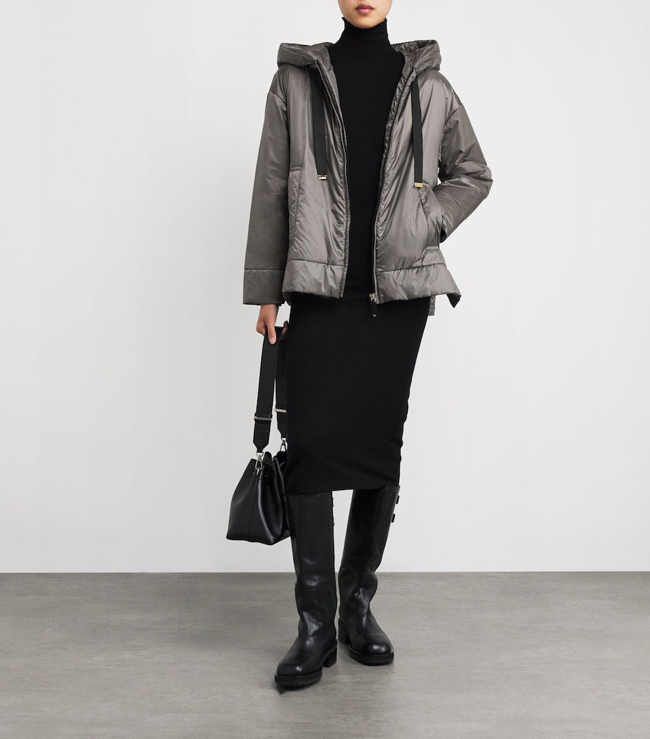 Max Mara Grey The Cube Hooded Puffer Jacket