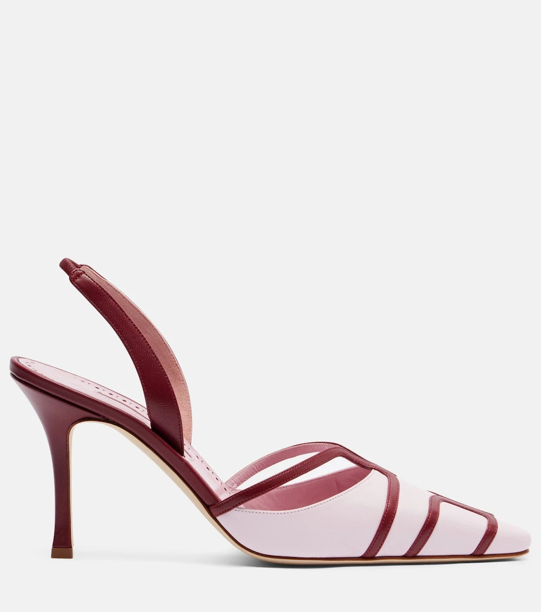 Manolo Blahnik - Sarto 90 leather slingback pumps