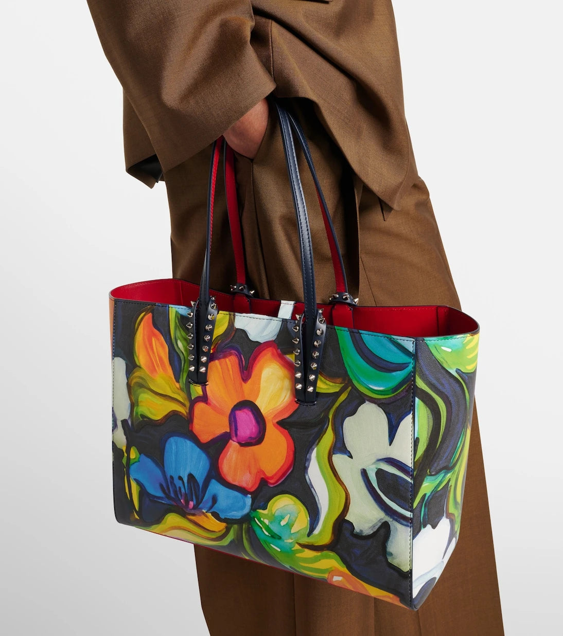 Christian Louboutin - Cabata Small floral leather tote bag
