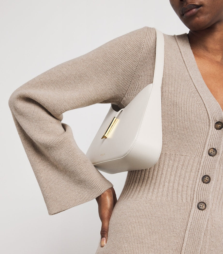 ME+EM Beige Wool-Cashmere Contour Cardigan