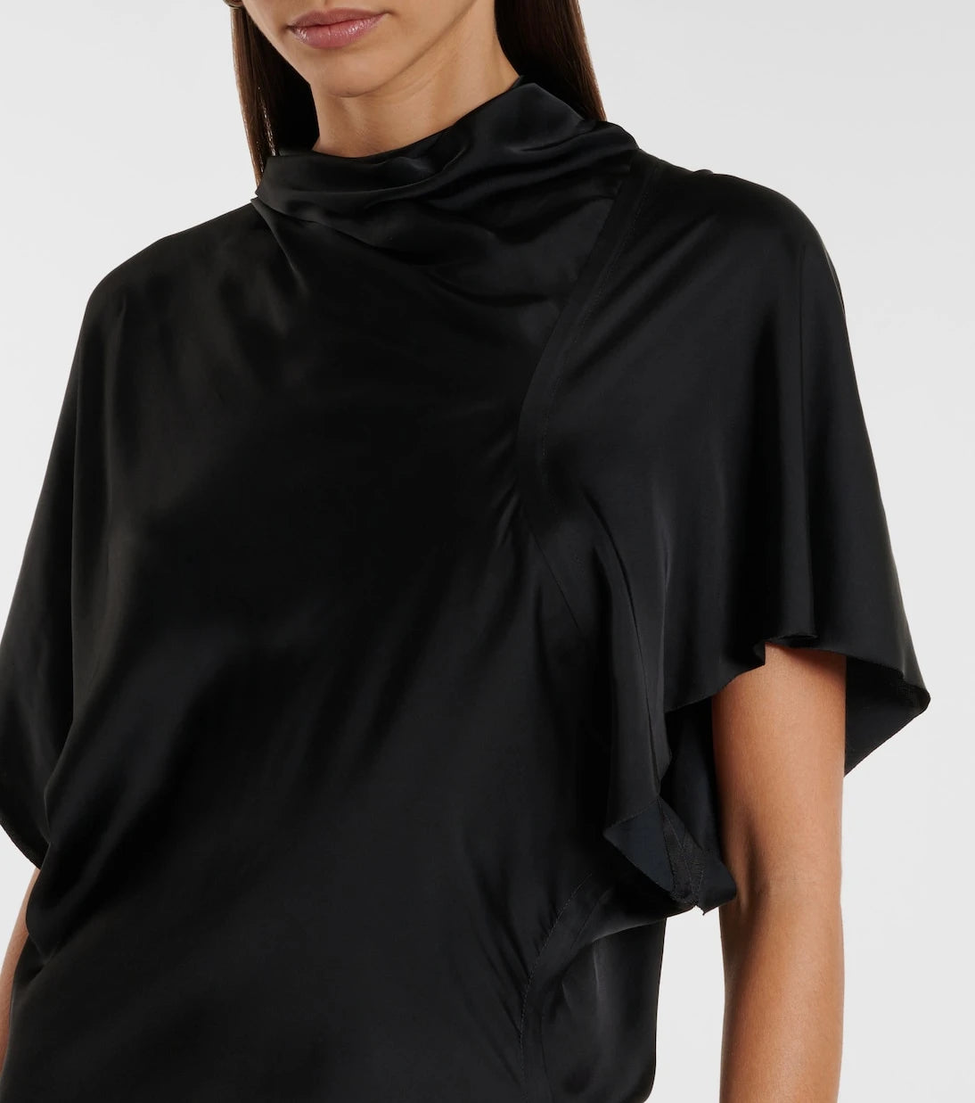 Rick Owens - Seb draped charmeuse midi dress