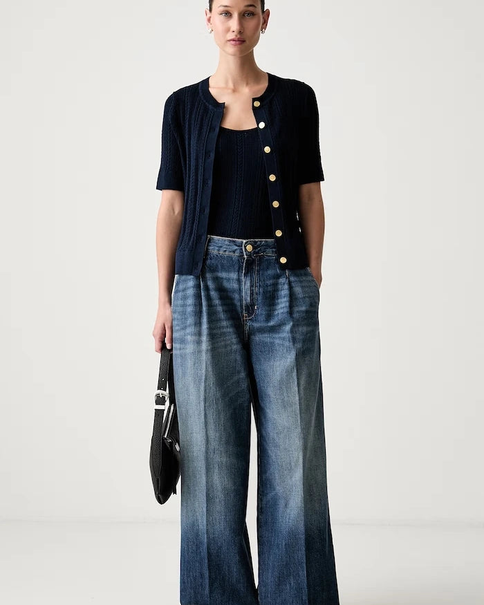 Tommy Hilfiger wide leg kadın jean pantolon