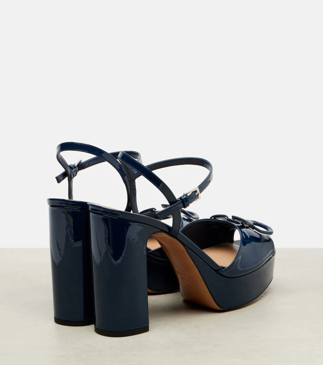 Valentino Garavani - VLogo 115 patent leather platform sandals
