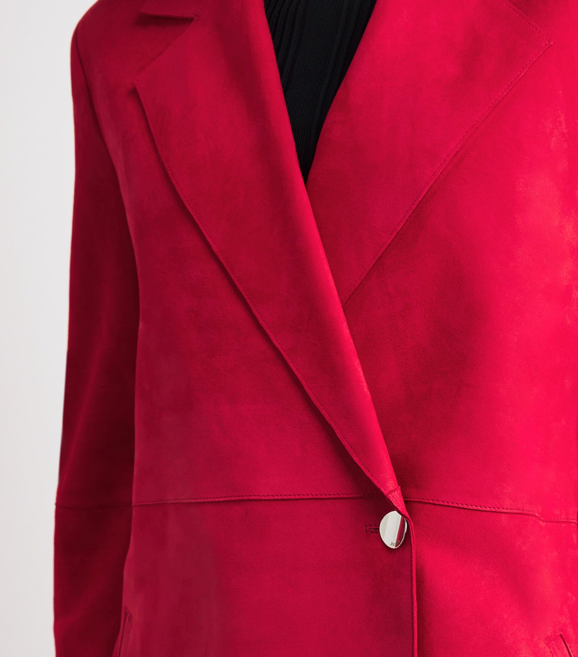 Aeron Red Suede Belted Sword Blazer