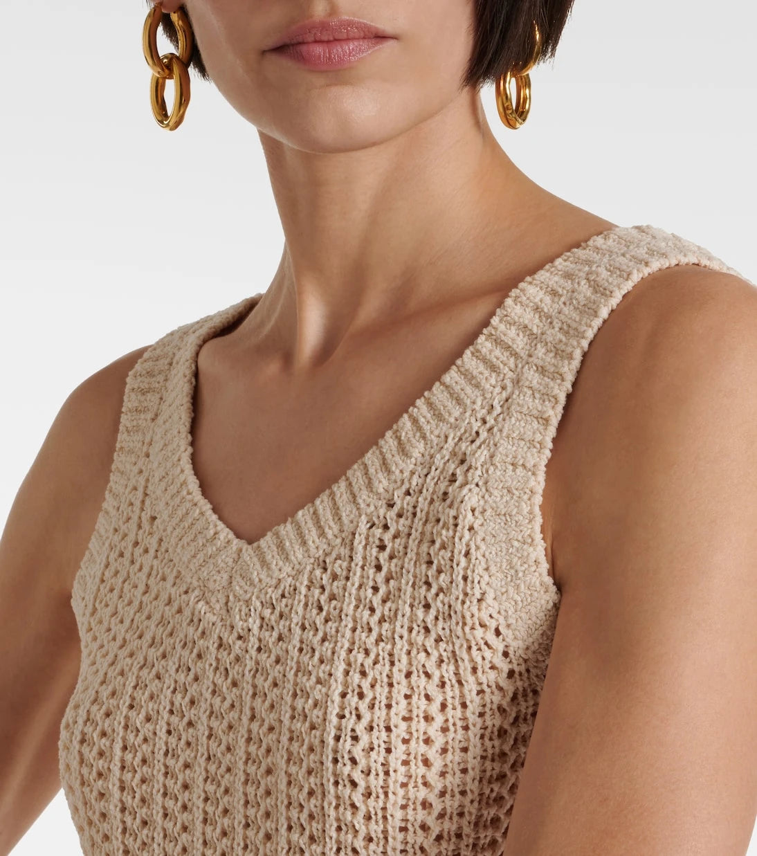 Max Mara - توب أريغو بدون أكمام من نسيج قطني مخلوط