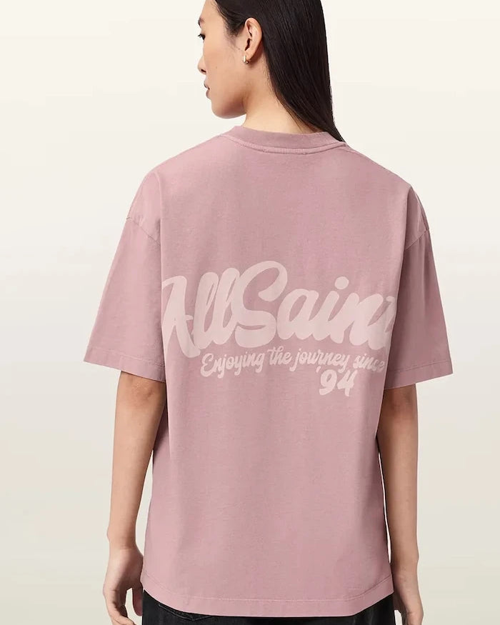 AllSaints Pamuklu Kadın Oversize Tişört ODYSSEY ETTA TEE