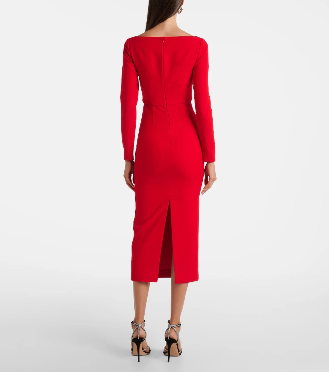 Roland Mouret - Draped crêpe midi dress