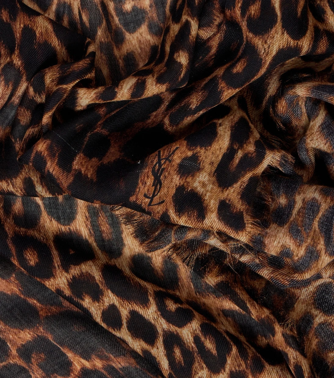 Saint Laurent - Leopard-print wool scarf