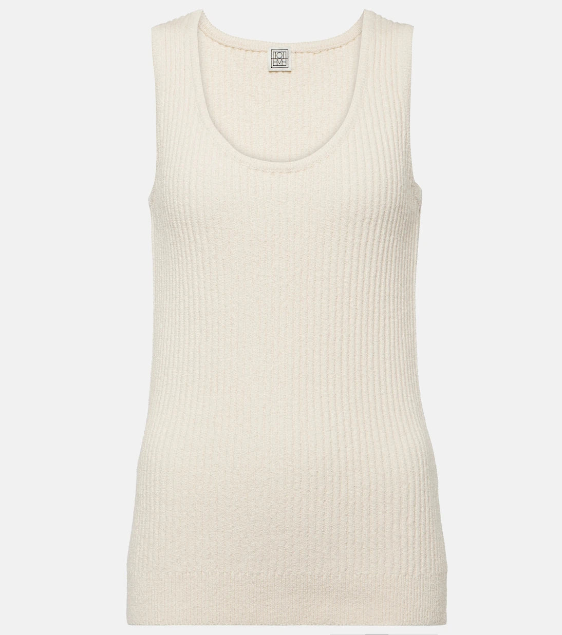 Toteme - Ribbed-knit cotton-blend bouclé tank top