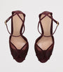 Gianvito Rossi Brown Suede-Mesh Peep-Toe Sandals 100