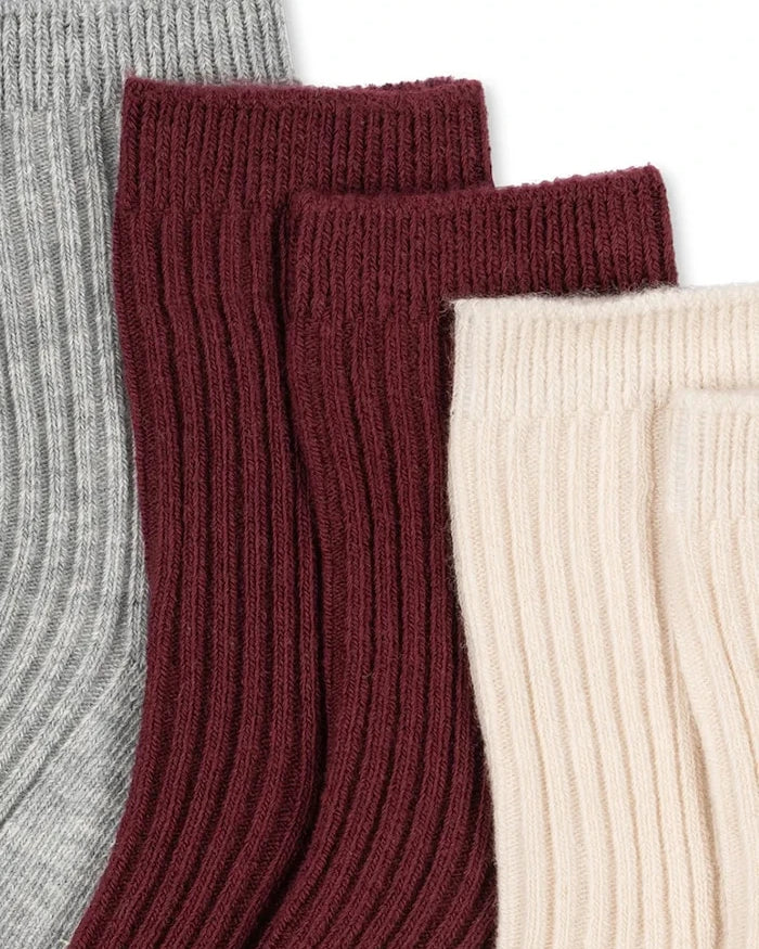 Детски памучни чорапи Konges Sløjd 3 PACK RIB SOCKS