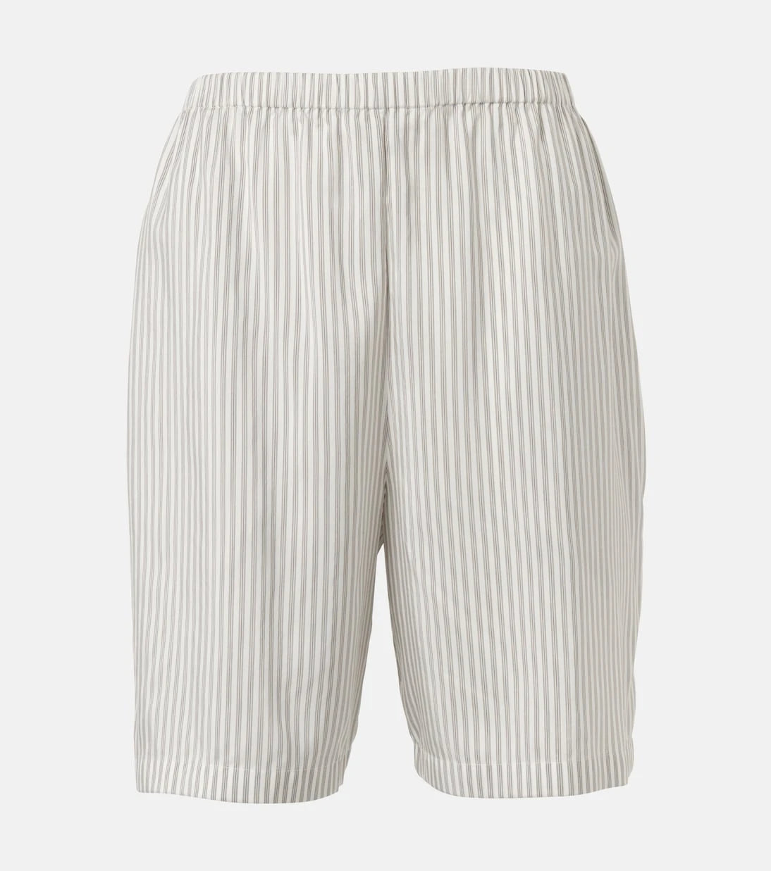 The Row - Zinnia striped silk shorts