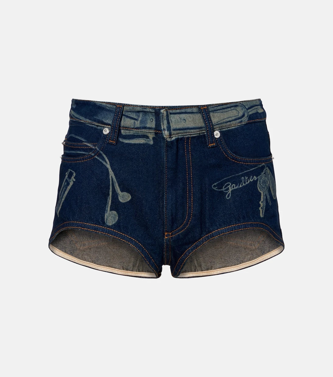 Jean Paul Gaultier - Trompe-l'œil denim shorts