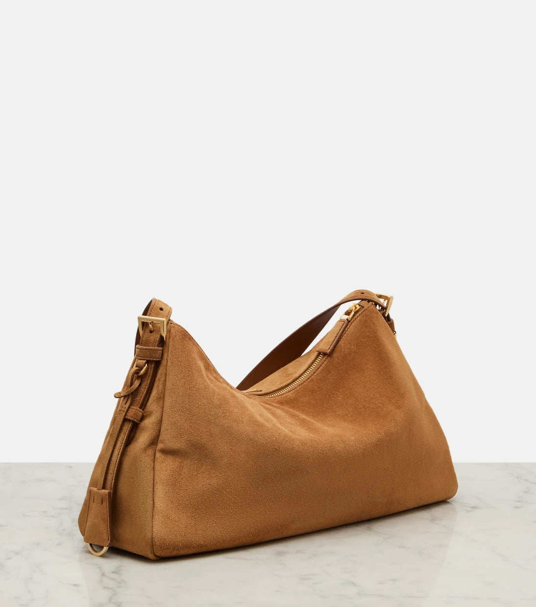 Prada - Prada Aimée Large suede shoulder bag