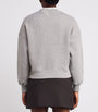 Claudie Pierlot Grey Cotton-Blend Logo Sweatshirt