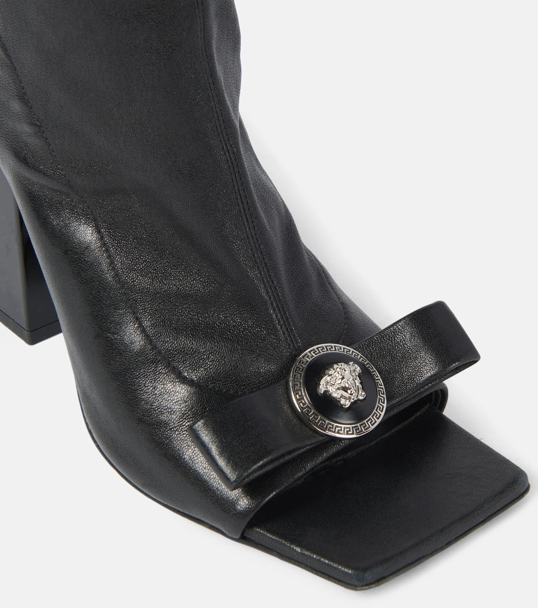 Versace - Gianni Ribbon leather knee-high boots