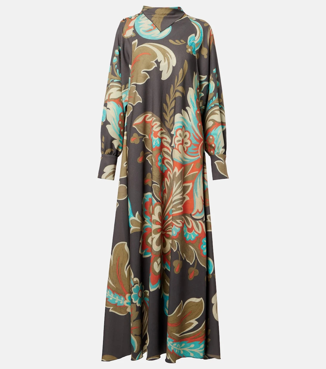 Etro - فستان ماكسي غير متماثل ومطبع