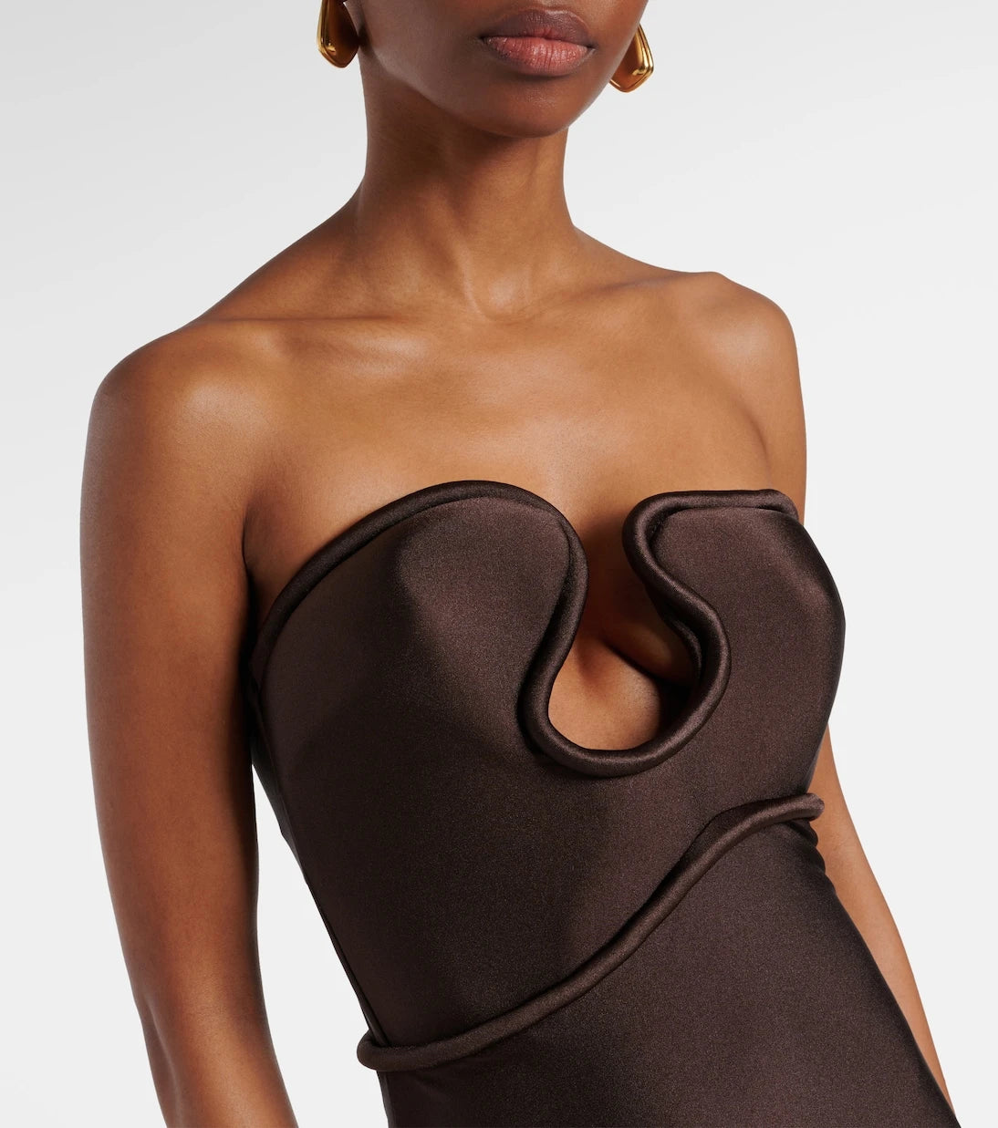 Adriana Degreas - Waves strapless maxi dress