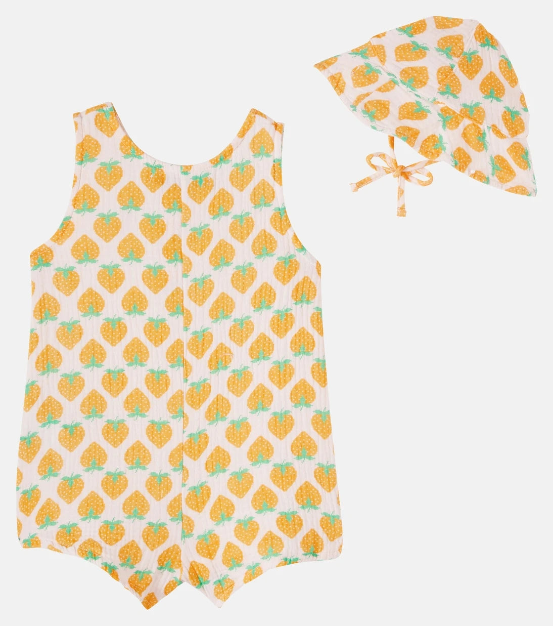 Bobo Choses - Baby Strawberry printed cotton bodysuit and hat