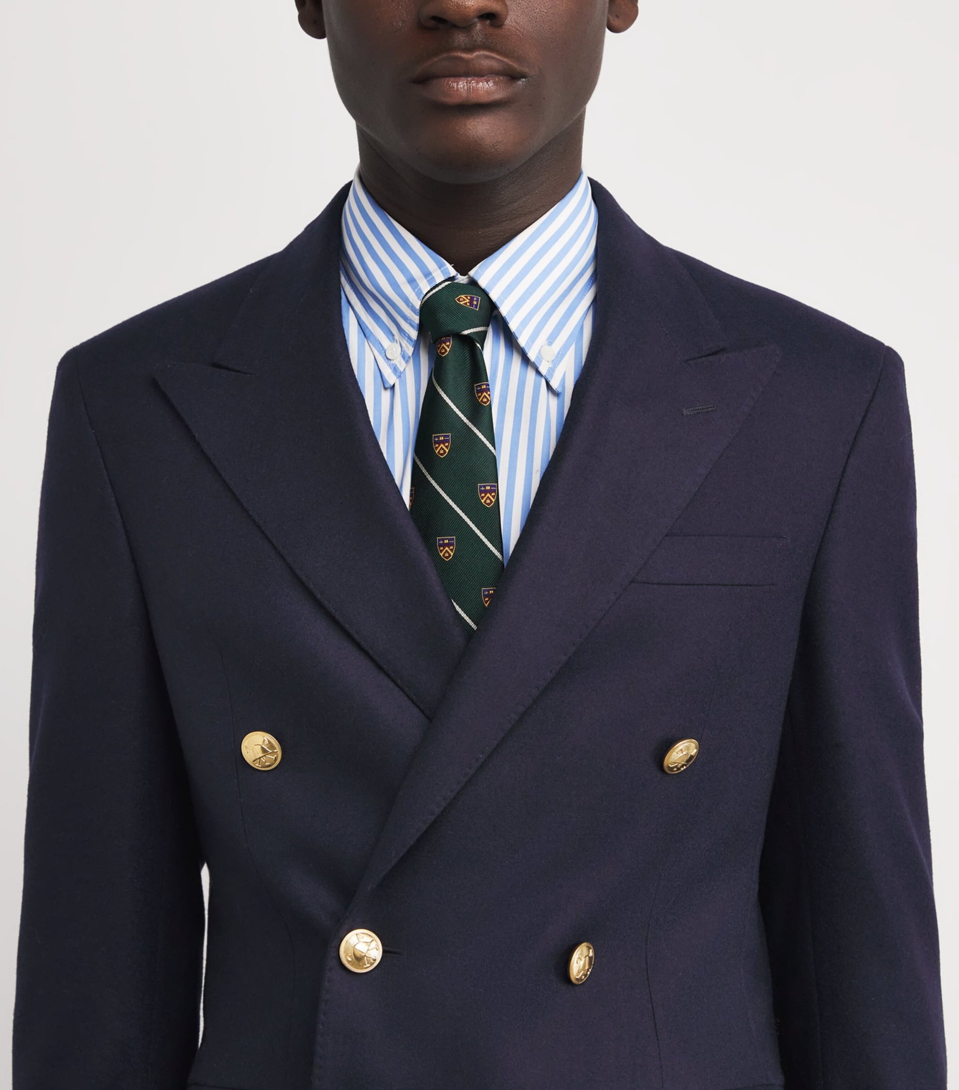 Wool Double-Breasted Blazer NAVY