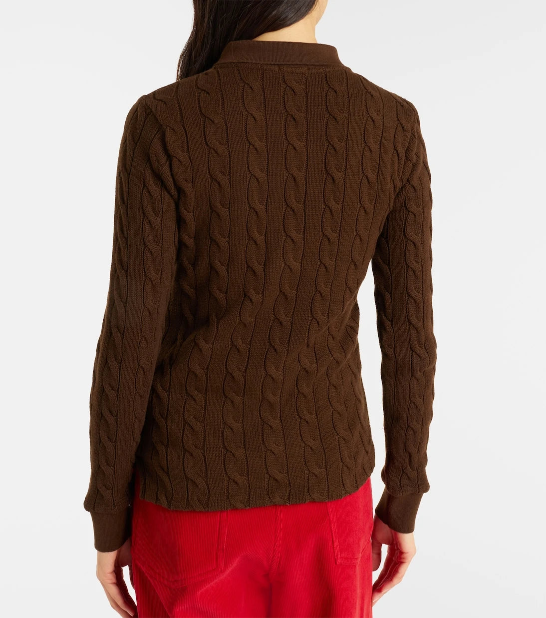 Polo Ralph Lauren - Cable-knit cotton polo sweater