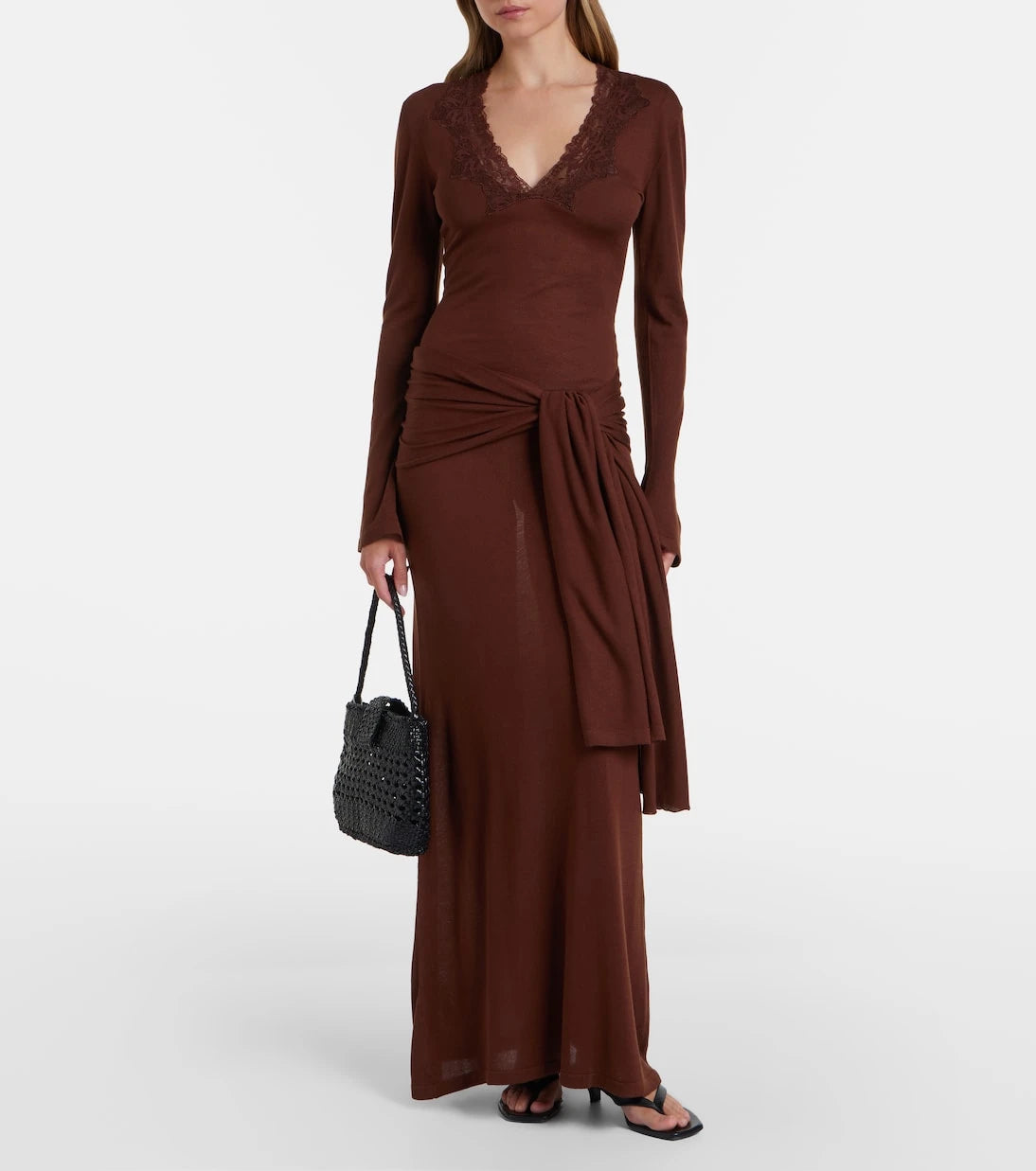 Aya Muse - Lace-trimmed maxi dress