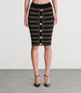 Balmain Black Stripe Midi Pencil Skirt