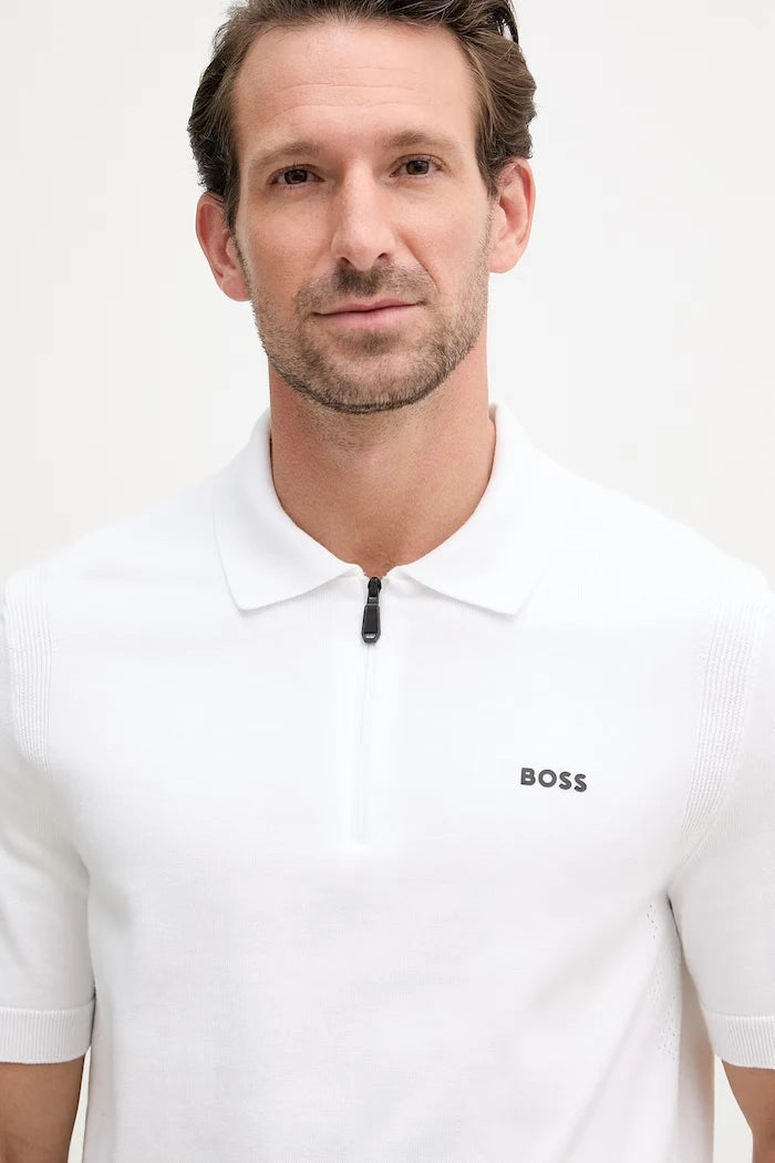 BOSS Green erkek pamuklu yakalı polo tişört X PS