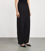 Toteme Black Double-Pleat Straight Trousers
