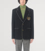 Valentino Garavani Black Virgin Wool Crest Blazer