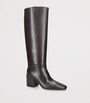 Dear Frances Brown Leather Alma Knee High Boots 70