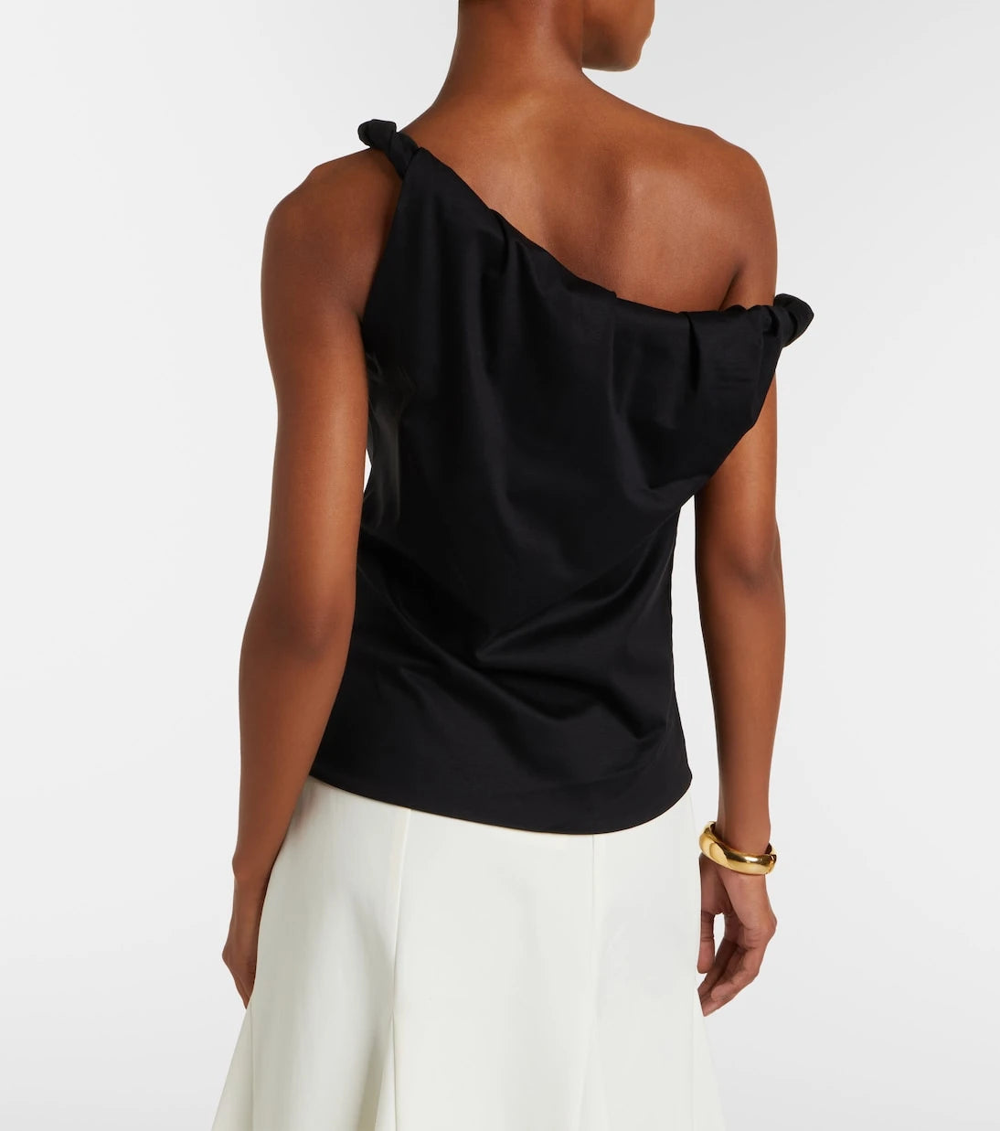 Róhe - One-shoulder cotton-blend top