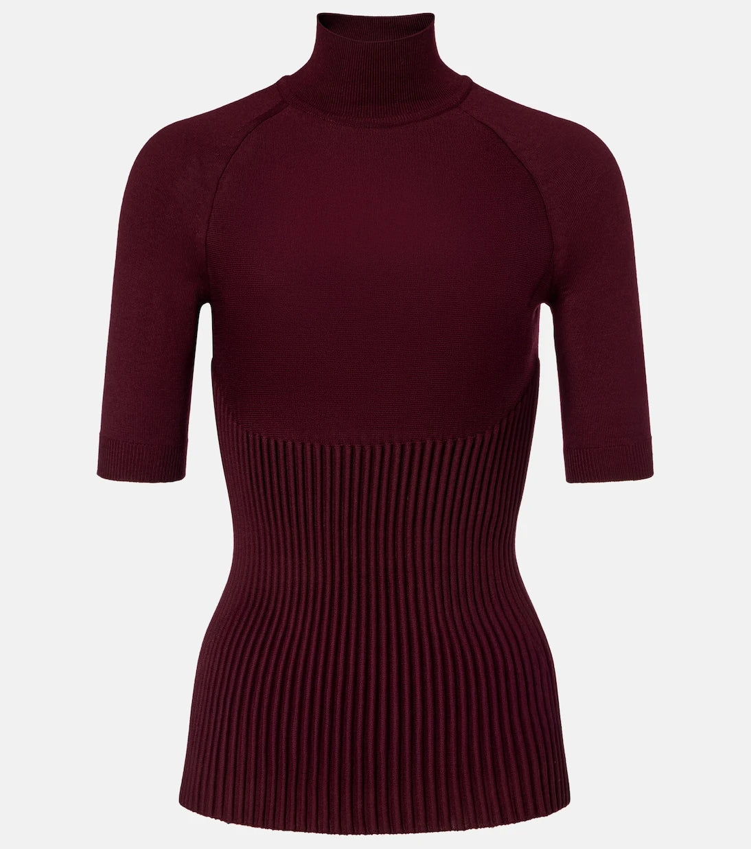Alaïa - Ribbed-knit wool-blend top