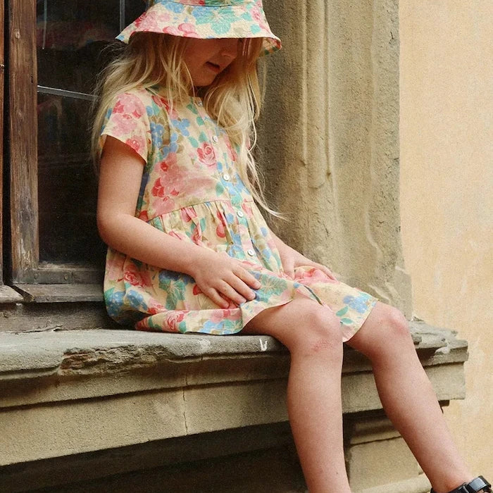 Konges Sløjd PACEY SS DRESS GOTS Çocuk Pamuk Elbise