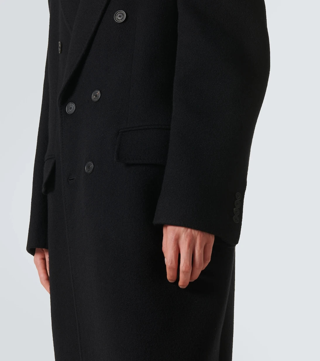 Balenciaga - Double-breasted cashmere and wool overcoat