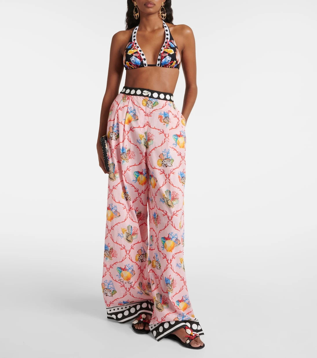 Dolce&Gabbana - Capri printed cotton palazzo pants