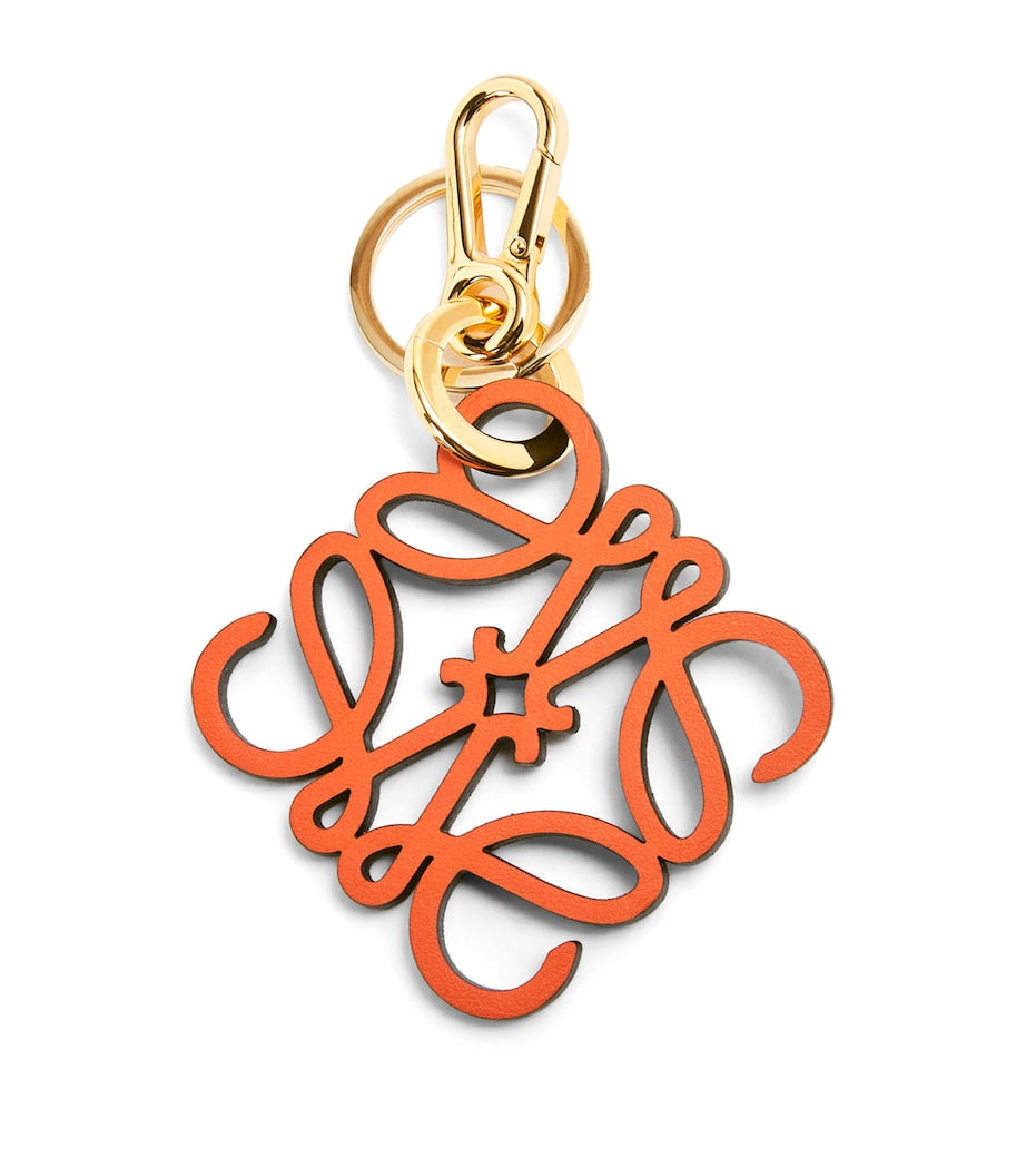 Orange Leather Anagram Charm