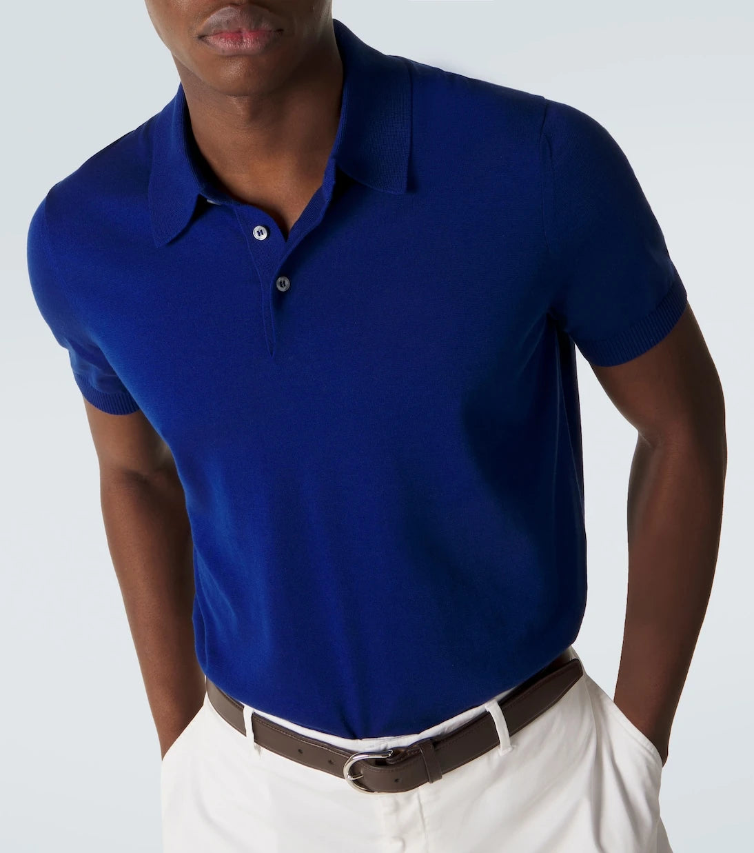 Dunhill - Cotton and silk polo shirt