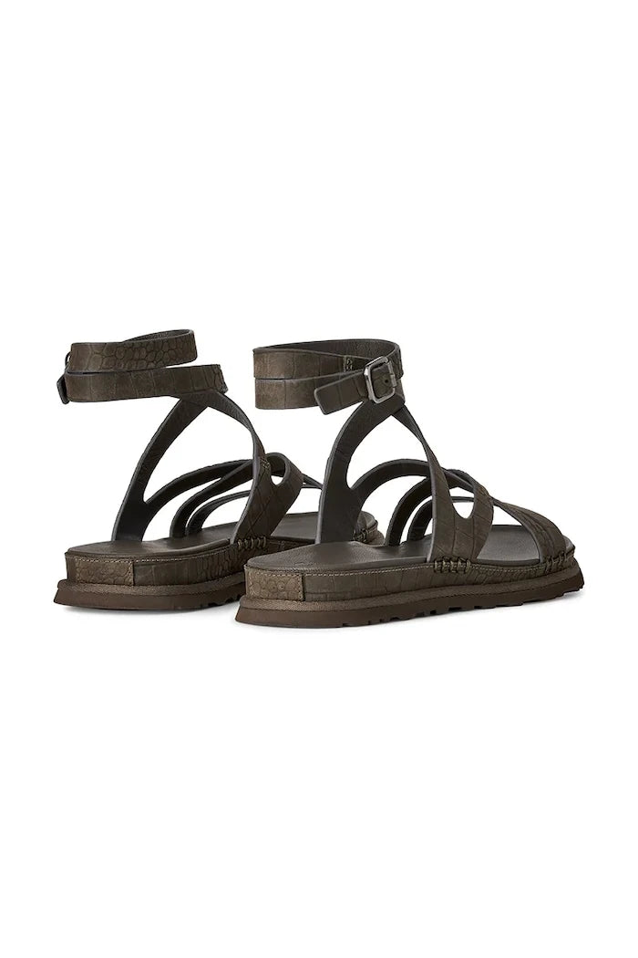 Кожени сандали UGG W Goldengaze Embossed Ankle Wrap